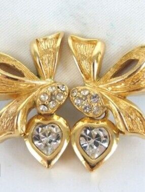 Christian Dior Vintage Bow Clip On Earrings/ Full Inclusion
